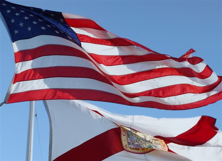 American flag at PGA National Resort