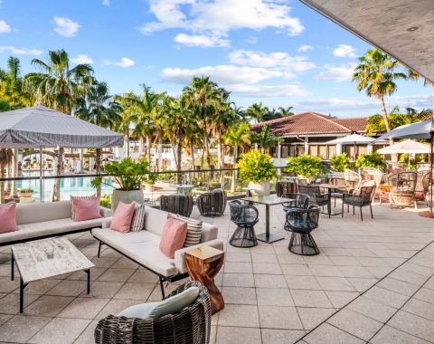 Resort pool terrace