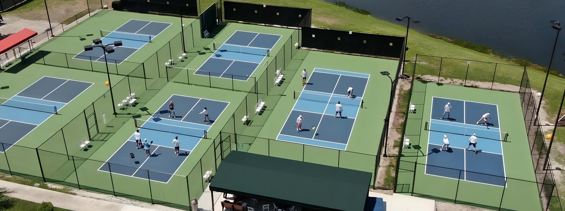 Tennis courts aerial